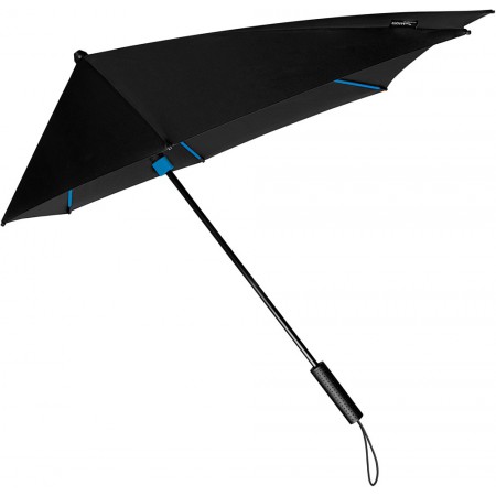 STORMaxi - Arodynamische stormparaplu - Handopening - Windproof - 92 cm - Zwart / Blauw