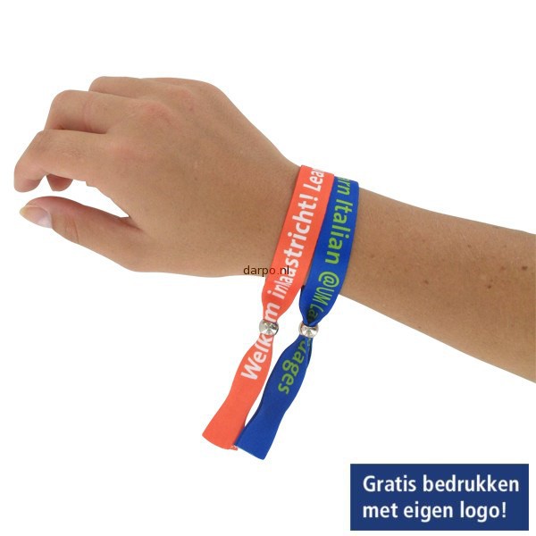 klif Tram bijlage Relatiegeschenken met logo bedrukken bij DARPO Reklame - Polsbandjes -  armbandjes - festivalbandjes