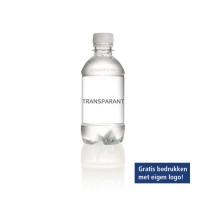 100% R-PET Flesje Water 330 ml bedrukken met eigen logo