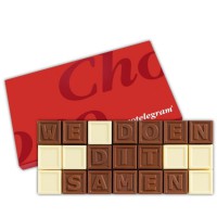 Chocolade letters teksten