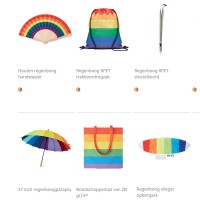 Relatiegeschenken in regenboogkleuren