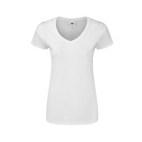 Iconic V-Neck Wit Dames T-Shirt