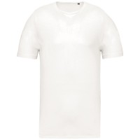 Bio T-shirt kraag met onafgewerkte rand korte mouwen