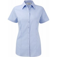 Ladies' Short-Sleeved Herringbone Shirt