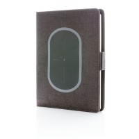 Air notebook cover A5 met 5W draadloze 4.000 mAh powerbank laten bedrukken