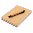 A5 Bamboe notitieboek & pen set laten bedrukken